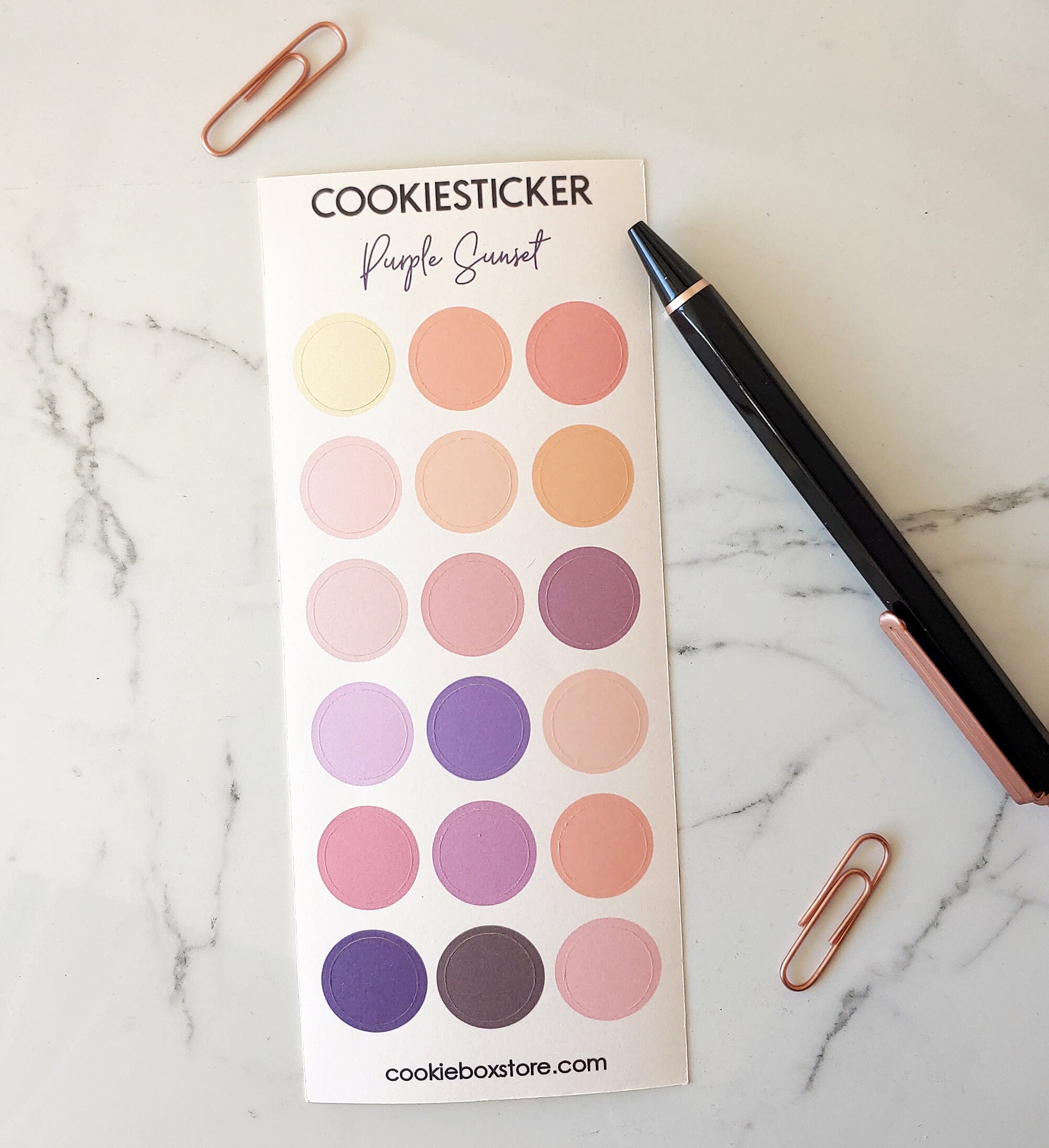 Color Palette Round Sticker, Round Label, Planner Sticker, Diary ...