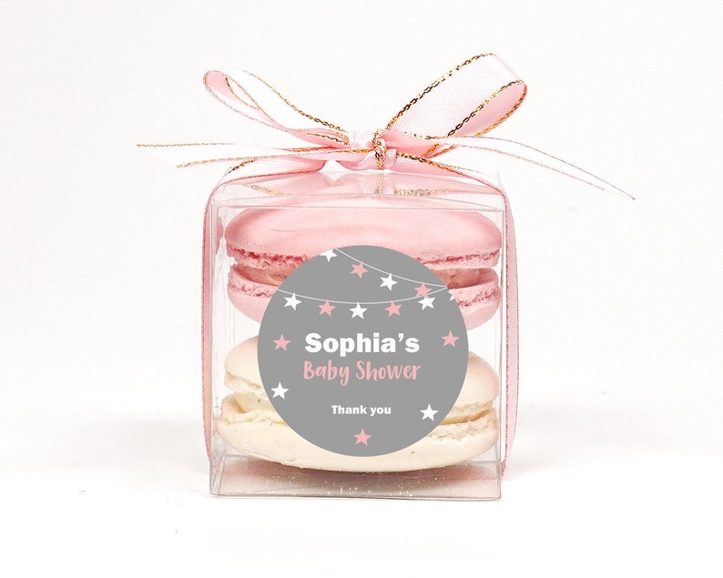 10 Sets Of Baby Shower Clear Macaron Packaging Macaron Box Etsy