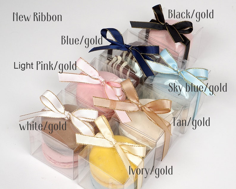 macaron box wedding favor macaron gift 10 Sets of wedding clear macaron packaging bridal shower macaron macaron favor baby shower