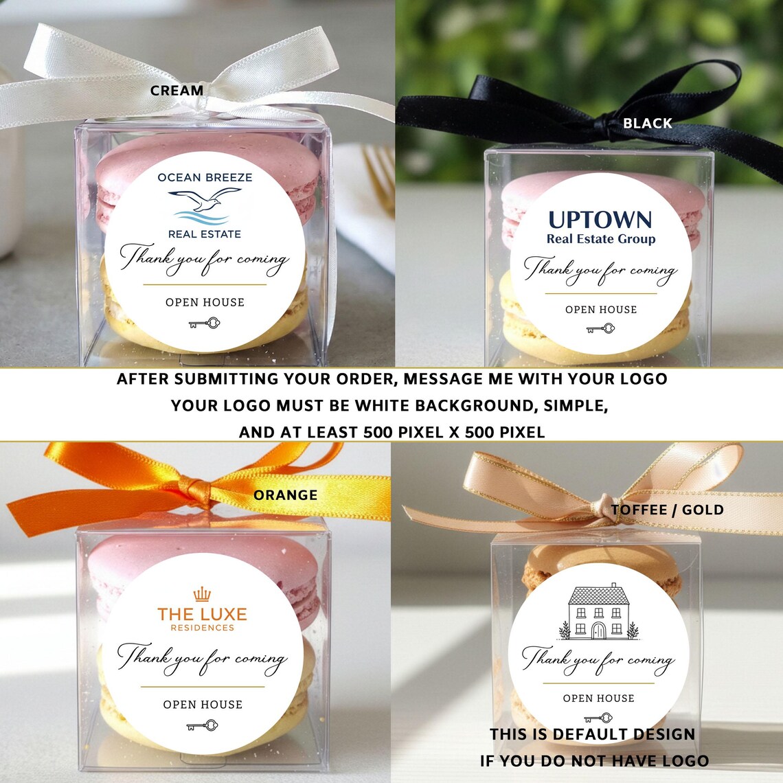 Real Estate Open House Guest Gift Personalized Housewarming Macaron ...
