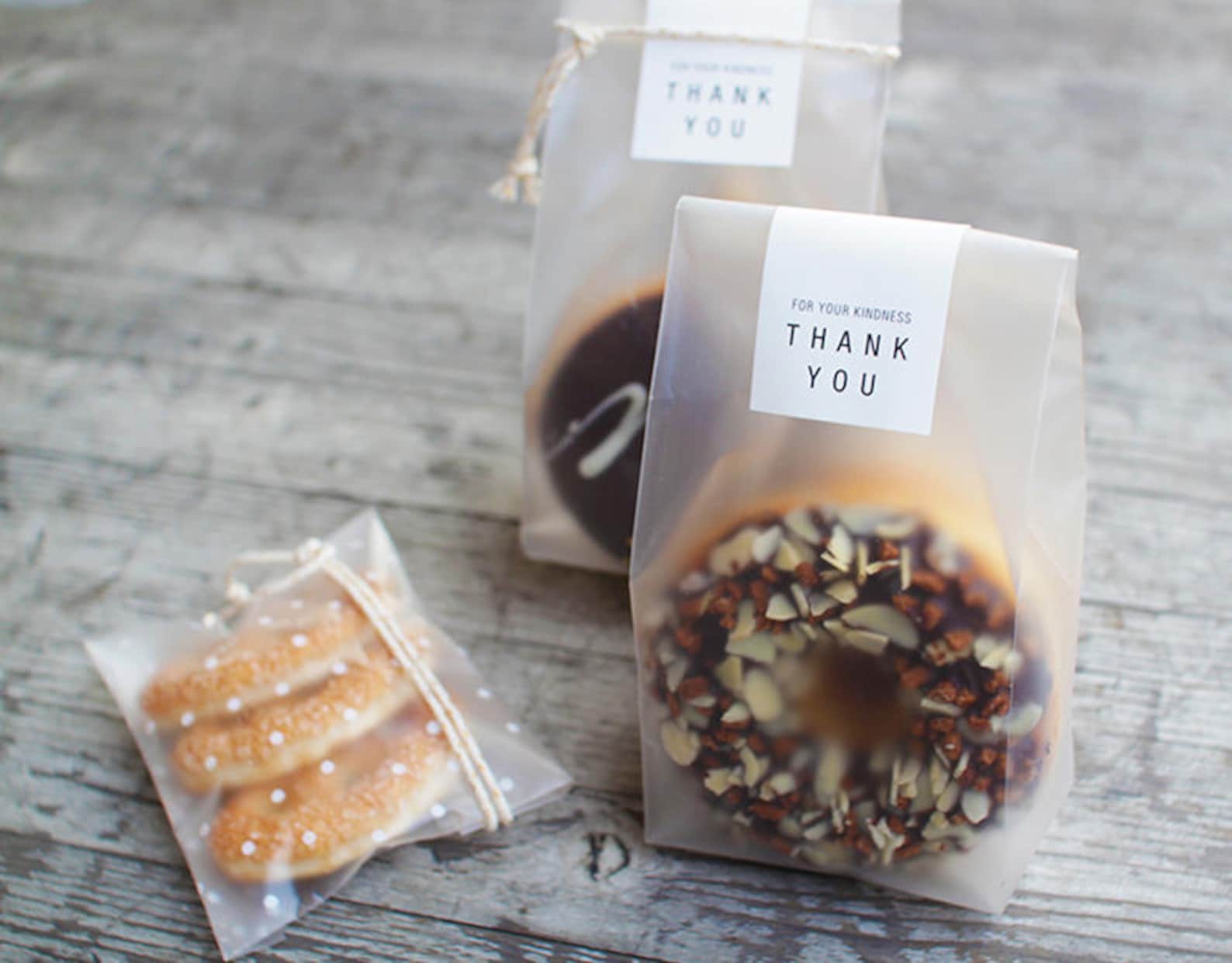 25 bolsas de galletas transparentes /