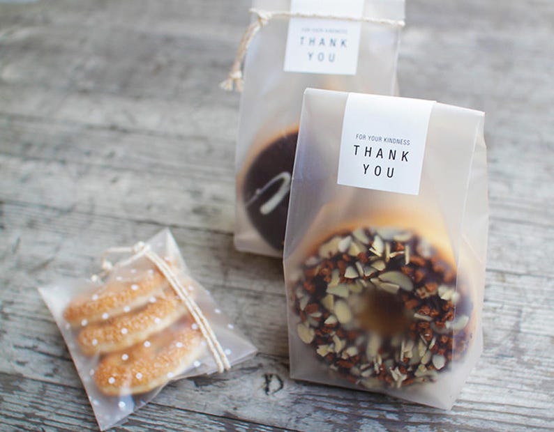 25 Clear/semiclear Cookie Bags Treat Bags Goodies Bag Gift Etsy
