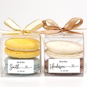 10 Sets of wedding clear macaron packaging, macaron box, wedding favor, macaron favor, macaron gift, bridal shower, baby shower, macaron image 9