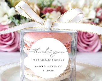10 wedding favor macaron packaging sets, macaron box, wedding favor, macaron favor, macaron gift, thank you for celebrating with us