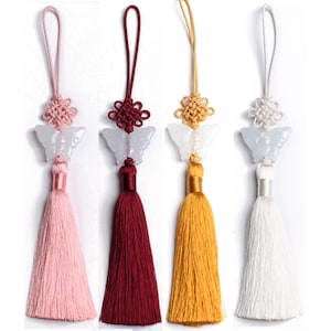 1 Nabi Korean tassel for hanbok norigae and gift wrapping, Ornament tassel, Butterfly tassel, Dol party