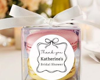 10 Sets Personalized Modern Ribbon Frame DIY Bridal Shower favor Kit