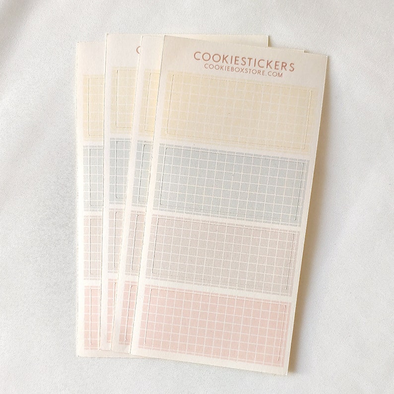 Color Block Blank Stickers, Blank Labels, Planner Sticker, Gift Labels ...