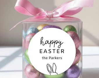 Personalized Easter Favor Box DIY Set Custom Macaron Gift Packaging Rabbit Sticker 10