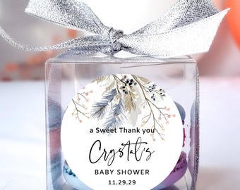 Winter Favor Boxes DIY Kit for Baby Shower and Bridal Shower - Set of 10