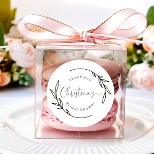 10 Sets of bridal shower clear macaron packaging, macaron box, bridal shower favor, macaron favor, macaron gift, candy box, macaroon box
