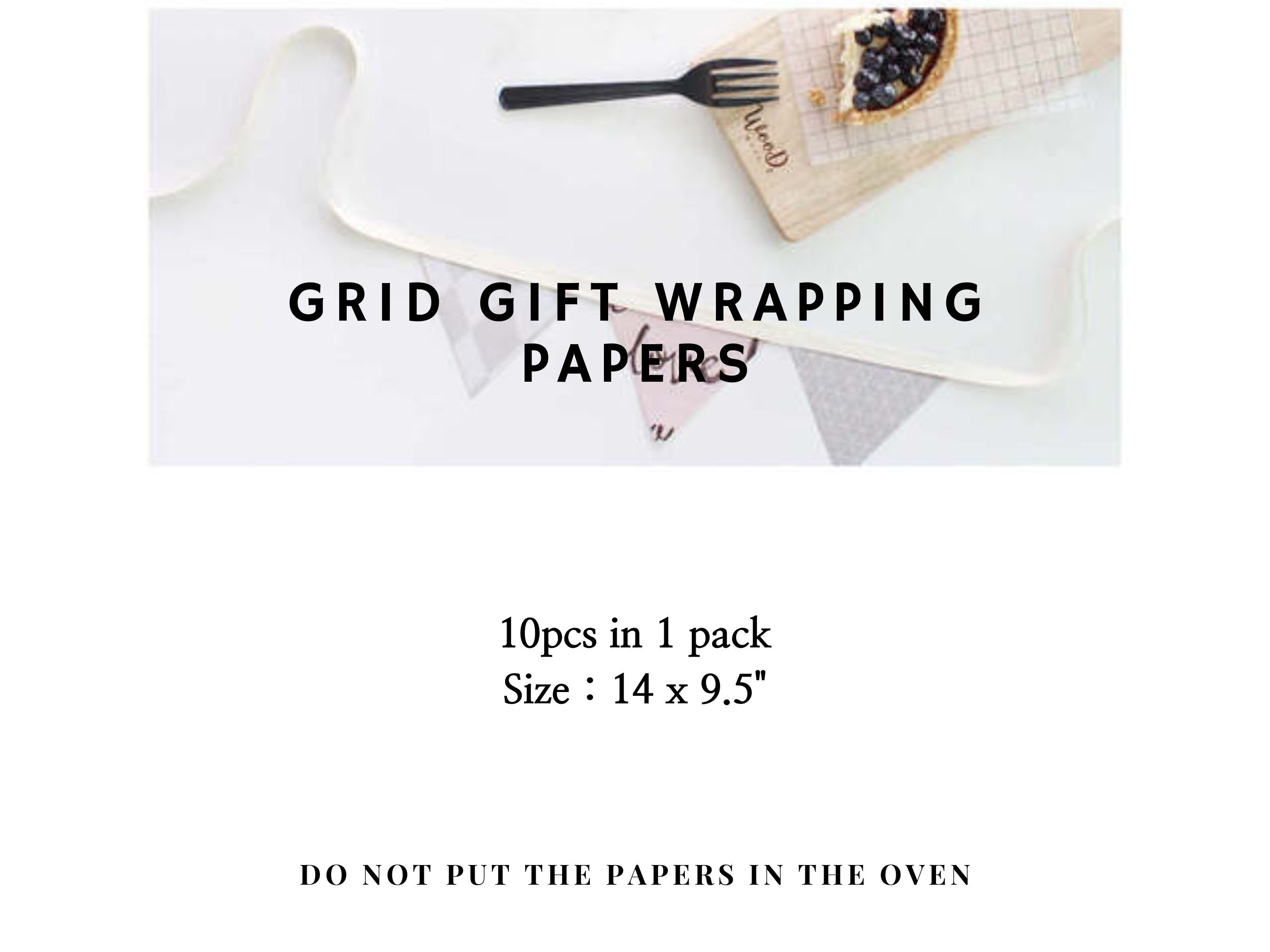 10 Grid Gift Wrapping Papers, Parchment Gift Wrapping, Transparent