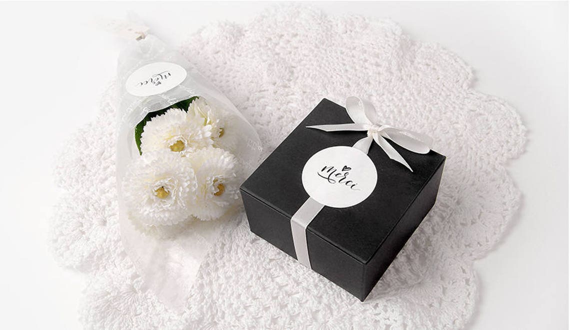 24 Merci Stickers Thank You Gift Stickers Favor Sticker - Etsy