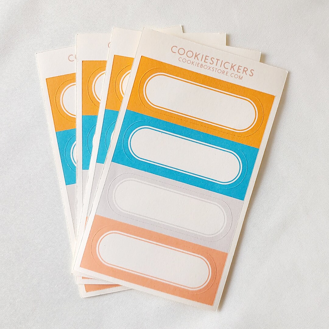 Color Block Blank Stickers, Blank Labels, Planner Sticker, Gift Labels ...