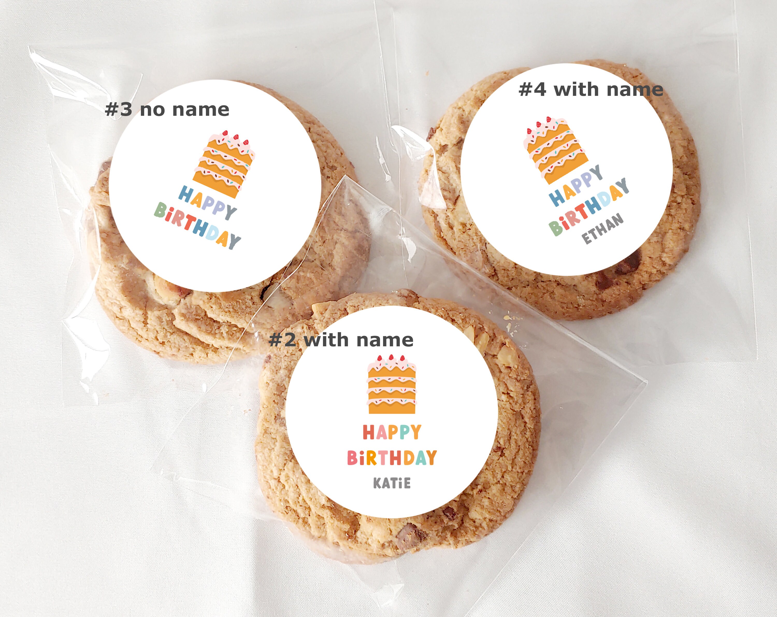 Happy Birthday Cake Stickers Happy Birthday Labels Birthday Etsy