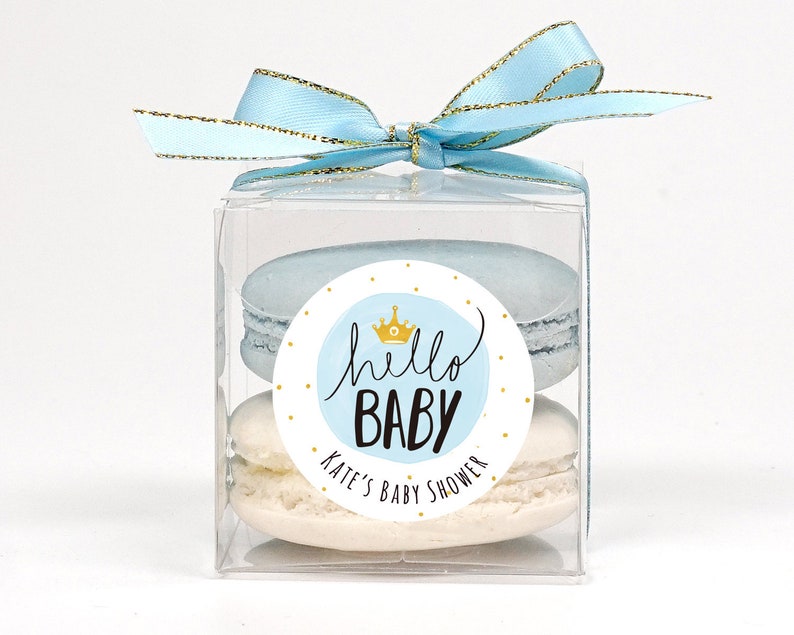 10 Sets Of Baby Shower Clear Macaron Packaging Macaron Box Etsy