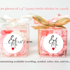 20 Eat Me Stickers, Alice in Wonderland, Gift Stickers, Birthday, Baby ...