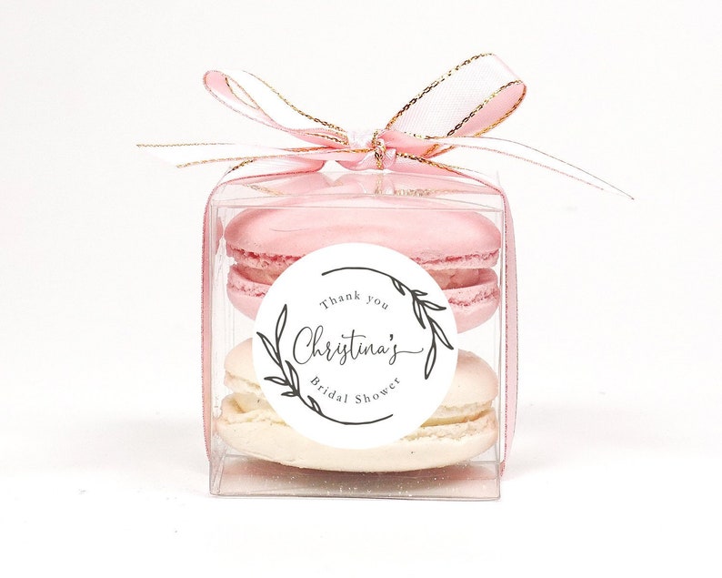 10 Sets of bridal shower clear macaron packaging macaron box image 0