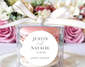 Personalized Wedding Favor Box DIY Set Custom Macaron Sweet Thank You Packaging 10