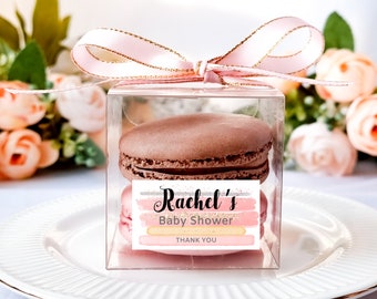 10 Sets of baby shower clear macaron packaging, macaron box, baby shower favor, macaron favor, macaron gift, bridal shower, macaroon box