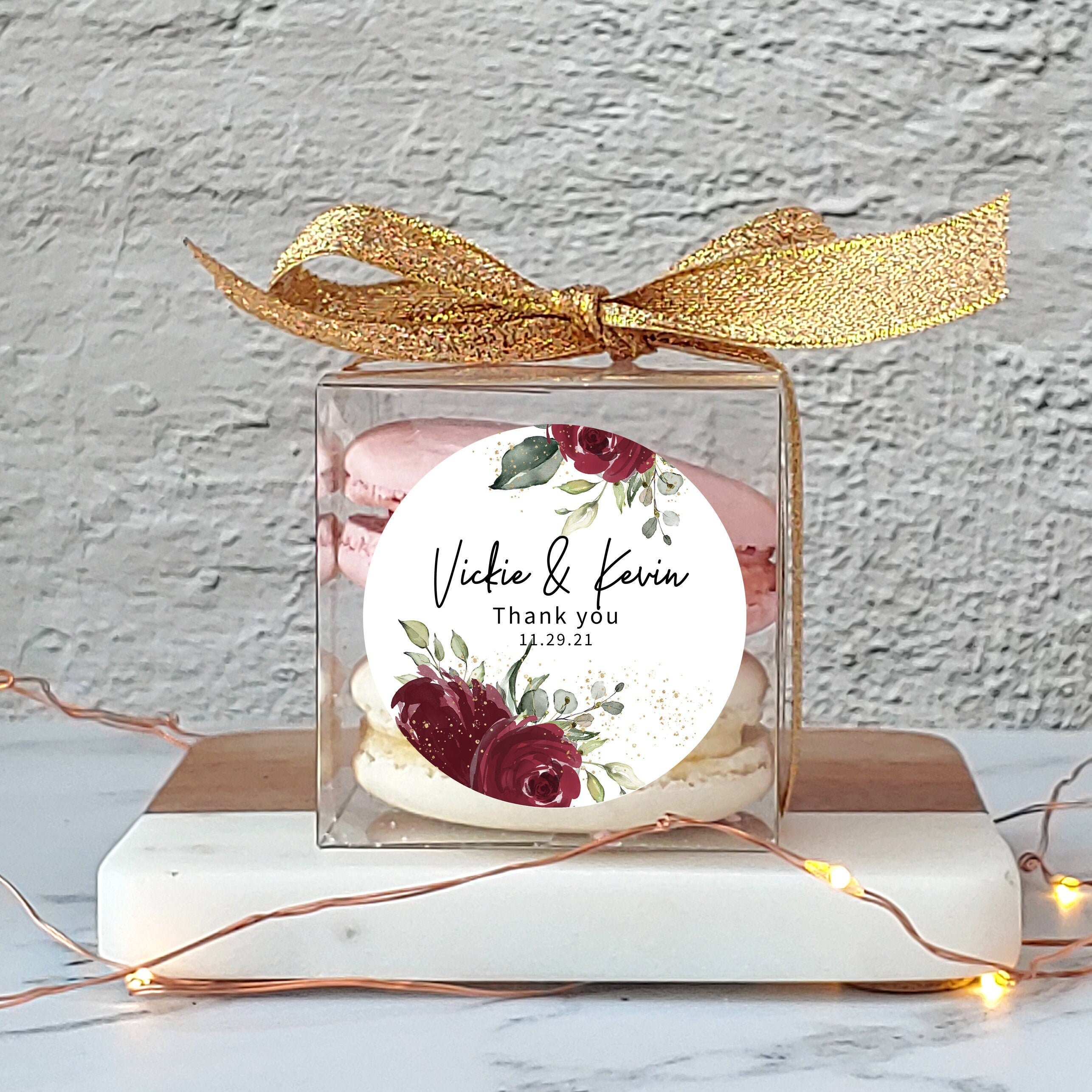 10 Sets of Fall Wedding Clear Macaron Packaging Macaroon Box - Etsy