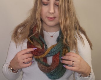 Handknitted infinity scarf