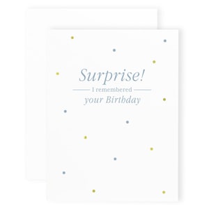 Funny I Remembered Your Birthday Card