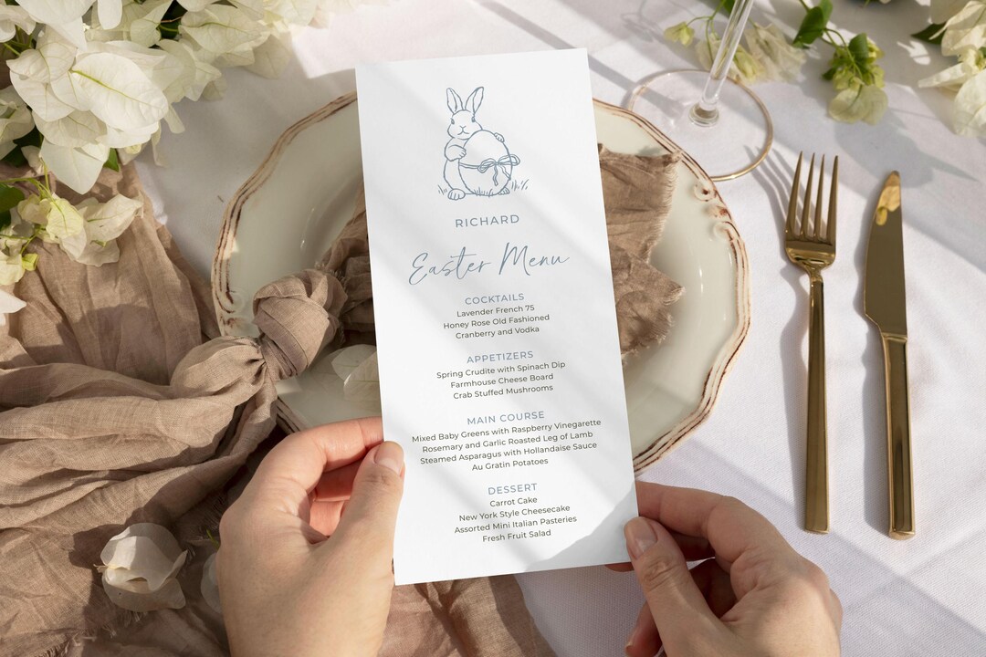 INSTANT | Spring Animals Menu Template | Printable | Editable Brunch ...