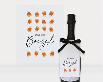 Candy Corn You've Been Boozed Halloween Kit Printable for Adults