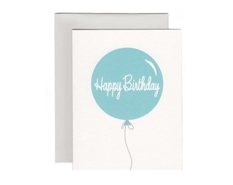 Gender Neutral Happy Birthday Balloon Card