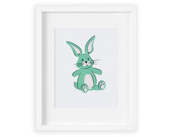Bunny Rabbit Nursery Wall Art