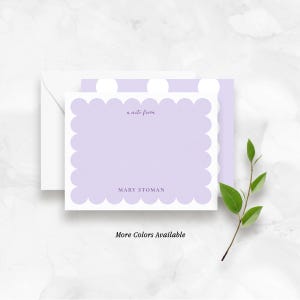 INSTANT | Printable Scallop Color Block Notecard Set