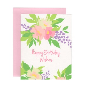 Peony alles Gute zum Geburtstag wünscht Karte