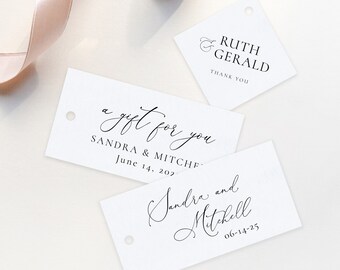 INSTANT | Classic Script Wedding and Shower Gift Tags | Editable Favor Tags