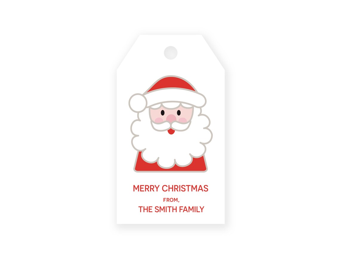 PRINTABLE PDF Christmas Gift Tags Santa Gift Tag | Etsy