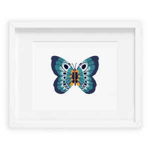 Blue Butterfly Art Print image 1