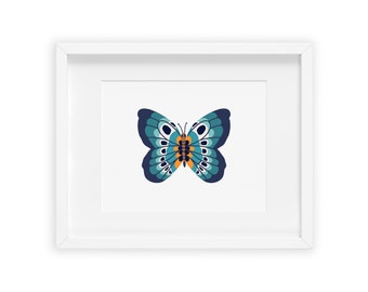 Blue Butterfly Art Print