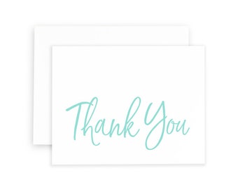 Modern Script Thank You Card