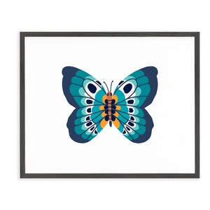 Blue Butterfly Art Print image 3