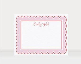 Printable Scalloped Notecard Set | Instant Download