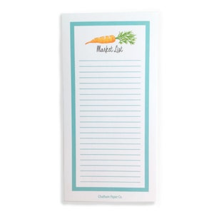 Carrot Grocery List Notepad