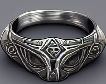 anillo de fantasía, anillo celta, anillo medieval, anillo geek, anillo de plata, anillo nerd, anillo de jugador, cosplay de fantasía, anillo de almas, anillo gótico, anillo de pergaminos