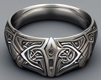 anillo de fantasía, anillo celta, anillo medieval, anillo geek, anillo de plata, anillo nerd, anillo de jugador, cosplay de fantasía, anillo de almas, anillo gótico, anillo de pergaminos