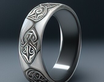 anillo de fantasía, anillo celta, anillo medieval, anillo geek, anillo de plata, anillo nerd, anillo de jugador, cosplay de fantasía, anillo de almas, anillo gótico, anillo de pergaminos