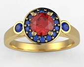 wonder woman engagement ring, wonder woman ring, geek engagement ring, Valentine's day gift for her, girlfriend anniversary gift