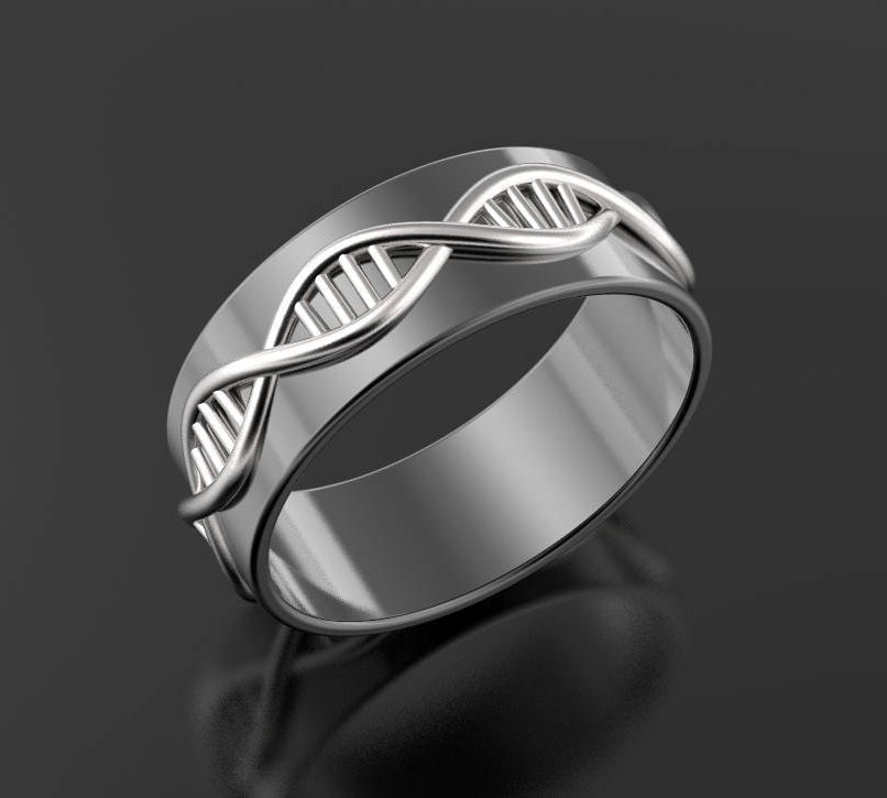 DNA Ring, Braided Wedding Ring, Geek Wedding Ring, Science Ring