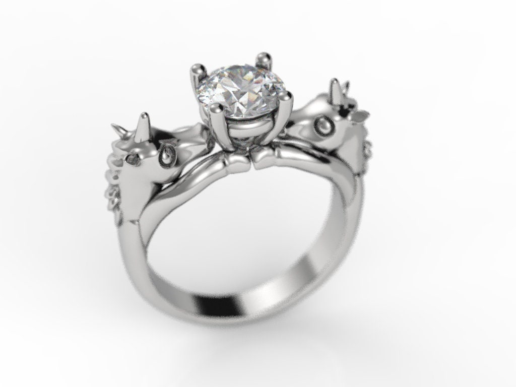 Unicorn Engagement Ring, Geek Engagement Ring, Fantasy Engagement Ring ...