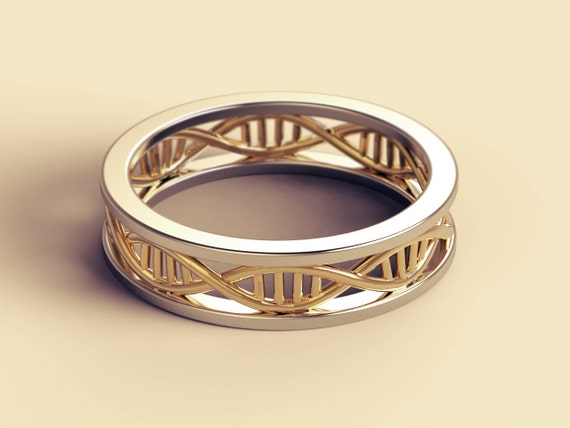DNA Molecule Double Helix Ring - 925 Sterling Silver - FashionJunkie4Life