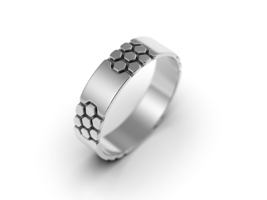 Gamer Wedding Ring, Futuristic Wedding Band, Geek Wedding Ring, Scifi ...