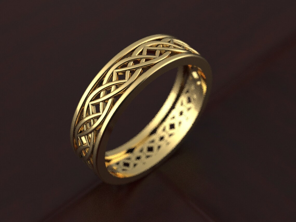 Celtic Wedding Band Celtic Wedding Ring Braided Wedding Ring Woven