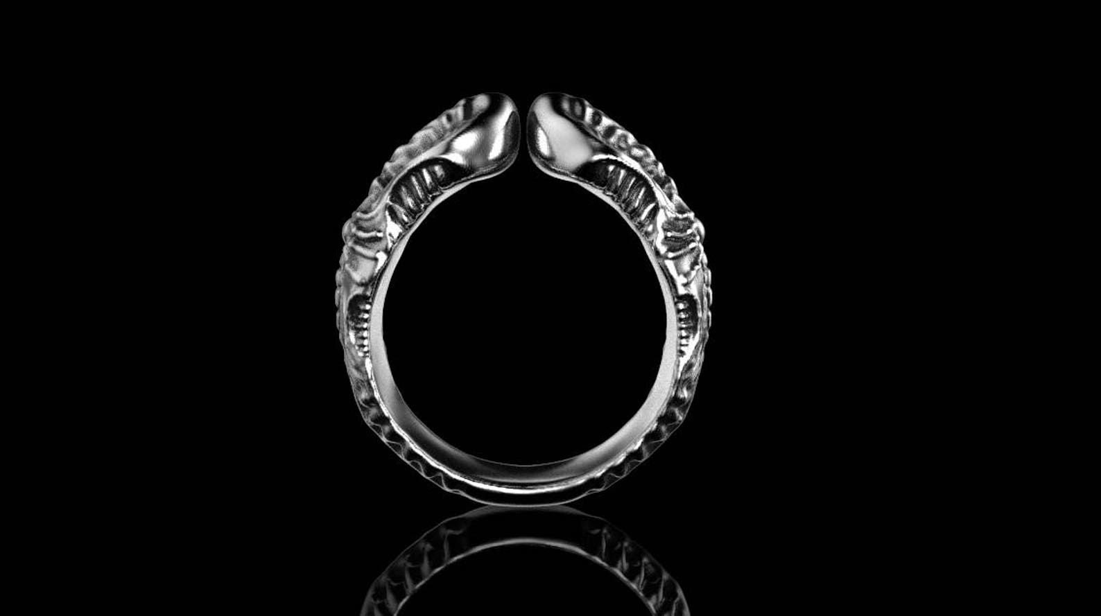 Alien ring xenomorph ring Sci fi ring ring geek wedding Etsy